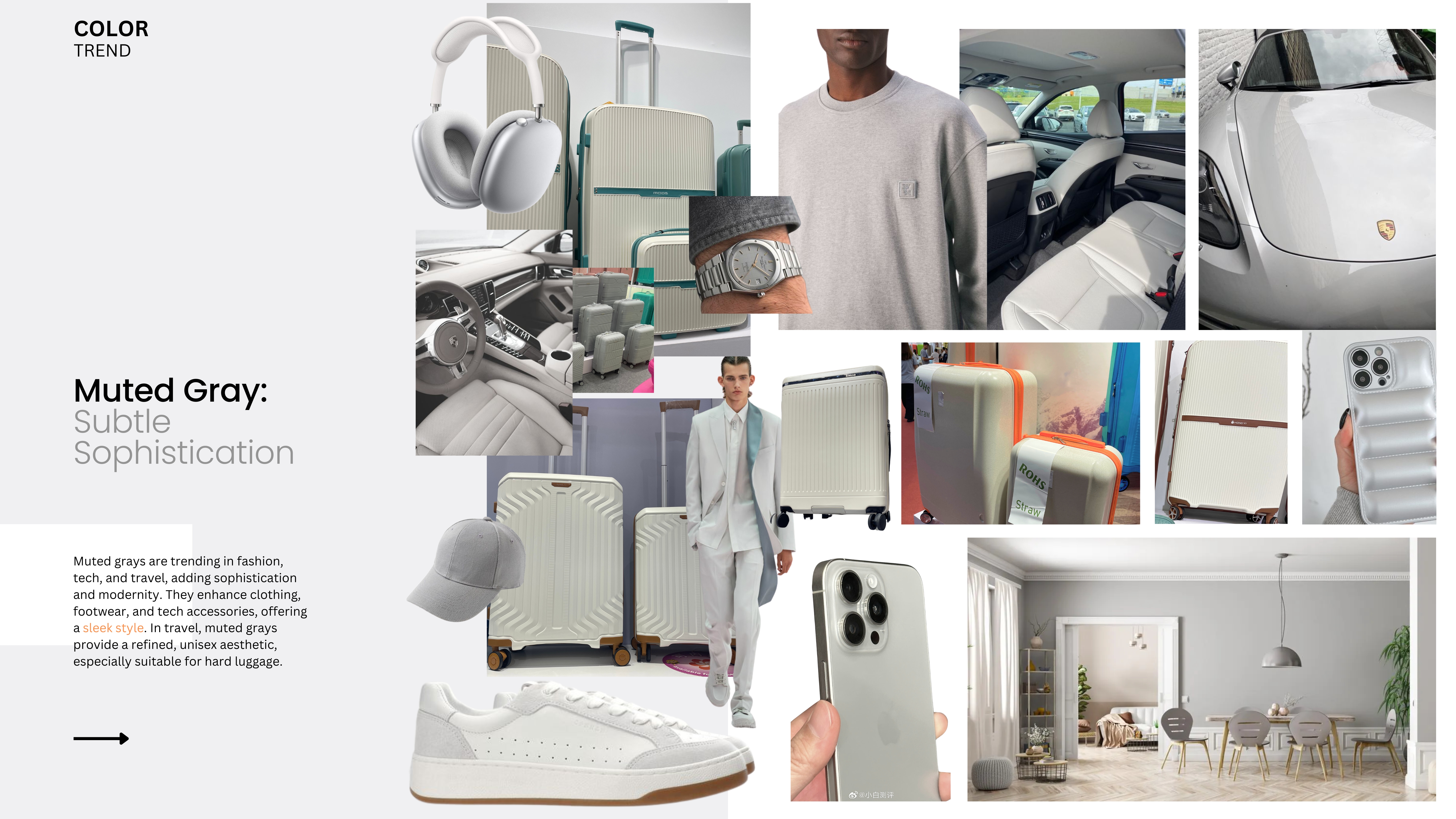 Muted Gray colour trend board